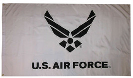 3x5 USAF U.S. Air Force Wings White Polyester Flag 3&#39;x5&#39; Banner grommets... - £14.06 GBP