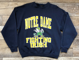 Vintage Notre Dame Fighting Irish Sweatshirt PM Blue - Size XXL - £27.37 GBP