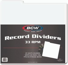 Record Dividers For 33 Rpm By Bcw. - $41.96