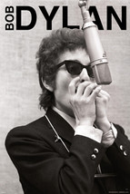 Bob Dylan Poster 24x36 inches Recording Session Sunglasses Microphone Ha... - $24.99