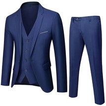 Business Casual Three-piece Suit Single Row One Button Groom Groomsmen Men&#39;s Sui - £100.27 GBP