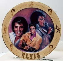 Elvis Remebered Elvis Presley A Special Request Beautiful Large Plate W 24K Gold - £103.63 GBP