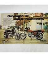 Vintage 1980 Suzuki Motorcycle Magazine Print Ad GS550 GS650 Color 16&quot; x... - £5.20 GBP