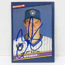1986 Donruss #490 Bill Wegman SIGNED Autograph Milwaukee Brewers Card - $1.49