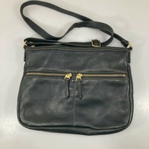 Fossil Black Pebbled Leather Crossbody Shoulder Bag Handbag  - £23.83 GBP