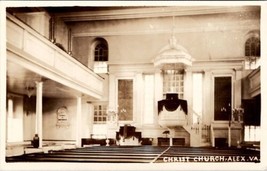 Alexandria Virginia Interior View of Christ Church RPPC c1930 Postcard Z17 - £7.47 GBP