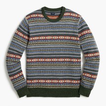 NWT Mens Size XL J. Crew Multicolor Lambswool-Blend Fair Isle Crewneck Sweater - £30.83 GBP