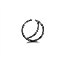 2pcs 316L Surgical Steel Moon Nose Ring Septum Ring Body Piercing Jewelry for Wo - £9.63 GBP