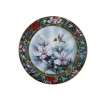 Lena Liu Ruby Throat Hummingbird WL George 1992 Vintage 7.75&quot; Plate no. 8742A - £13.45 GBP