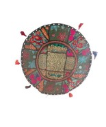 18&quot; Indian Patchwork Round Floor Cushion Cover Indian Pillow Decor Bohem... - $19.29