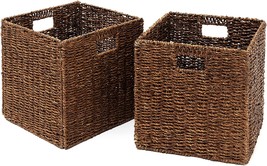 Trademark Innovations Foldable Storage Basket With Iron Wire Frame (Set Of 2) - £43.15 GBP