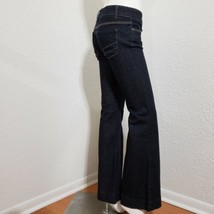 GAP 70s Style Flare Leg Dark Wash Denim Blue Jeans 33 Inseam Sz 2 R Boho - £18.98 GBP