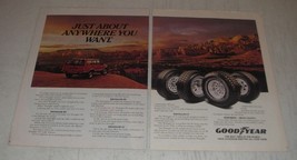 1990 Goodyear Tires Ad - Wrangler MT, Wrangler HT, Wrangler AT and Wrang... - $18.49