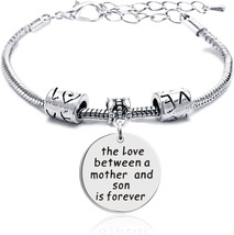 &quot;Love between Mom &amp; Son is forever&quot; Bracelet for Mother&#39; Day - £11.98 GBP