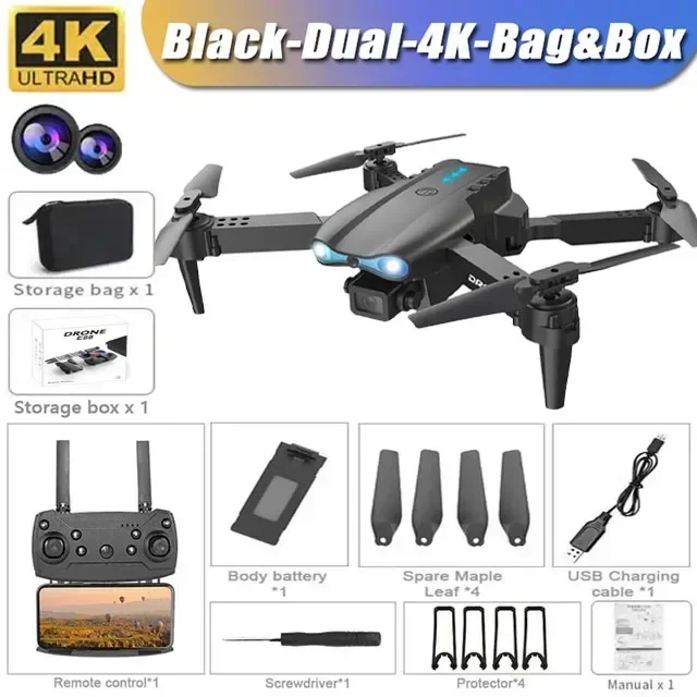 Professional E88 4K HD FPV Foldable RC Drone with WiFi &amp; Height Hold (B-... - $47.00