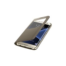 Samsung Galaxy S7 Edge Protective SView Case Cover - Gold  - $100.00