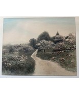 SIGNED antique FRED THOMPSON Apple Tree Road Hand Colored Photo Art - $1,751.46 MXN