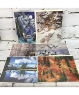 Leanin’ Tree Blank Inside Notecards Lot Of 6 Wildlife Nature Scenic  - £11.67 GBP
