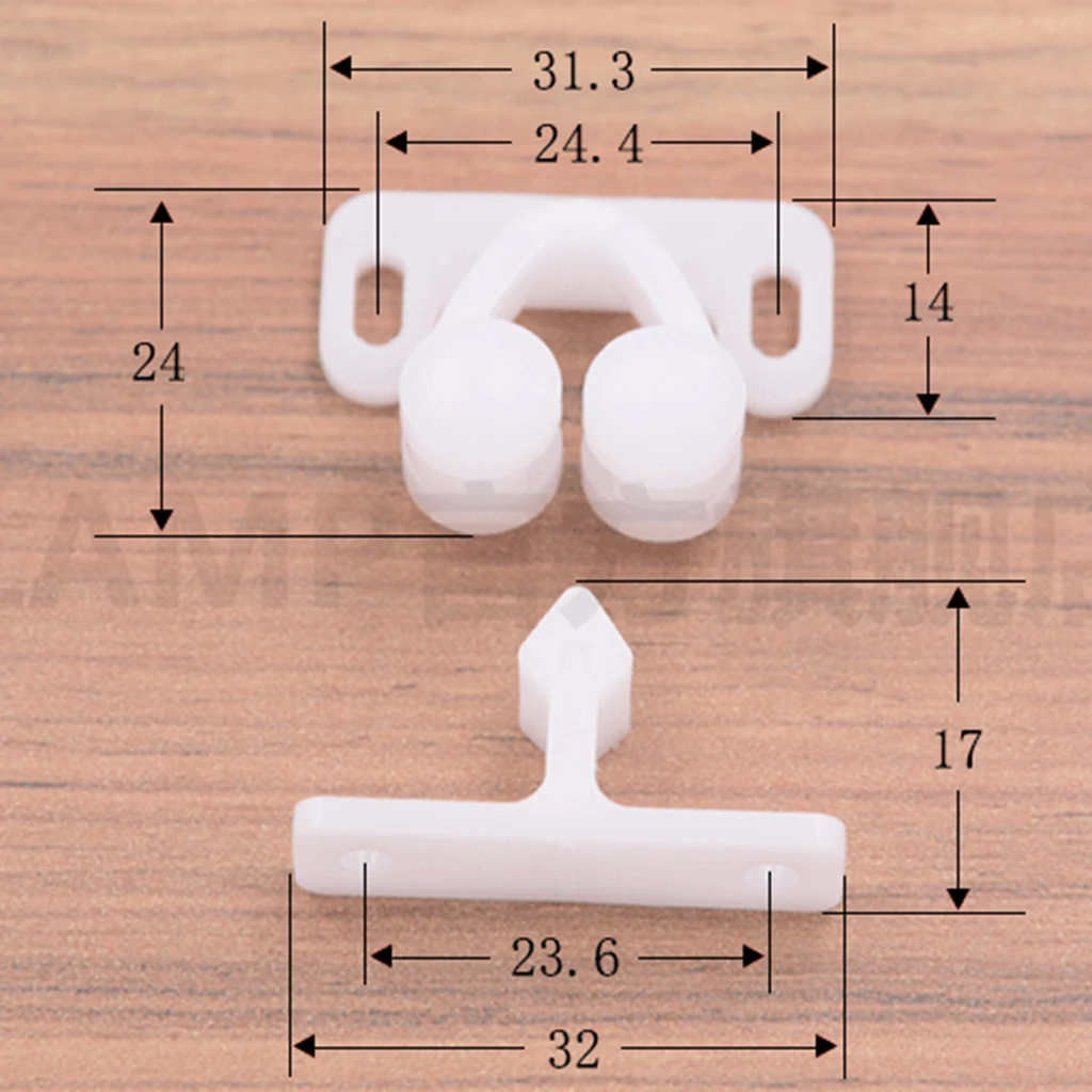 Double Ball Cabinet Cupboard Door Roller Latch Catch - ABS Plastic - £10.88 GBP