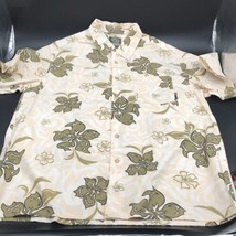 Gotcha Hawaiian Pink w/ Golden Hibiscus Button Shirt Sz L Large -- 100% Cotton - £9.58 GBP