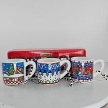 Vintage Mary Engelbreit Three Mug Ornaments Ceramic Kurt Adler - £19.92 GBP