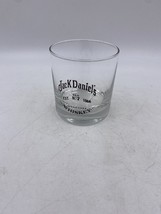 Jack Daniels Old No.7 Tennessee Whiskey Clear Glass Black Logo - $11.64