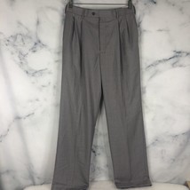 Louis Raphael Rosso Light Grey Pleated Dress Pants 32 x 32 Hidden Extension - $27.73