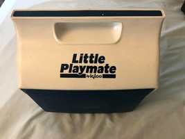 Vintage 1987? Little Playmate By Igloo Personal Cooler Blue &amp; White USED - £14.20 GBP