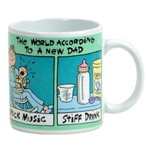 Baby Shower 10oz Russ Berrie Coffee Mug World According to New Dad Fathe... - $14.84