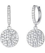 White Gold Plated 925 Sterling Silver CZ Cubic Zirconia Simulated Earrings - $19.79