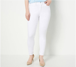 Studio Park x Leah Williams 5-Pocket Skinny Jean (White, Plus Petite 24)... - £21.49 GBP