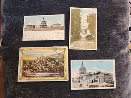 Lot Of 4 Vtg Postcards 1905 US Capitol, Washington DC, Congress, US Government - £5.38 GBP