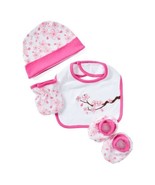 Jesse + Lulu 4 Piece Newborn Layette Gift Set- Pink - £5.95 GBP