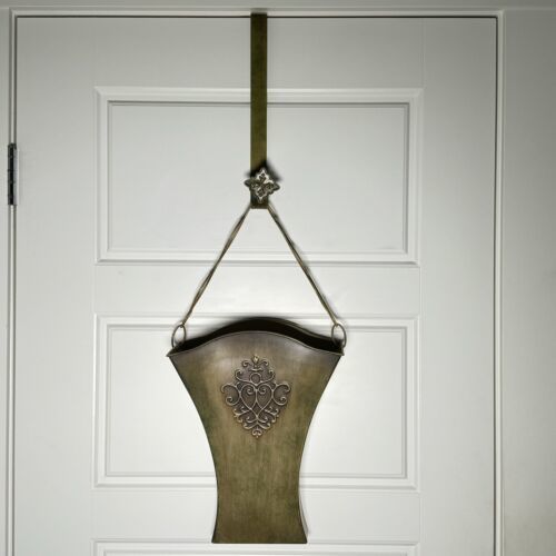 Southern Living At Home Flower Market Wall Door Bucket Antique Brass Finish - $24.74