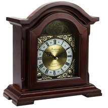 Bedford Clock Collection Redwood Mantel Clock with Chimes - $2,734.01 MXN