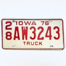 1976 United States Iowa Delaware County Truck License Plate 28 AW3243 - £12.56 GBP