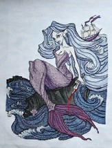 Mermaid cross stitch gothic pattern pdf - Sea Fairy Princess embroidery horrors  - £7.46 GBP