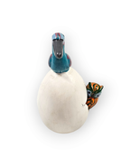 Hatched Egg Pottery Bird Orange Owl Blue Pelican Mexico Hand Painted Sig... - £11.61 GBP