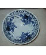 (2) Chinese Blue/ White Porcelain Grapes Floral Dish Bowl - £23.48 GBP