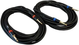 Audio2000&#39;S ADC99100 2-Pack 1/4 Inch TS to 1/4 Inch TS Loud Speaker Cabl... - $46.99