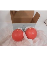 NIB PartyLite HOLLYBERRY Red 3&quot; Ball Candle Pair Q3620 Box of 2 - €8,19 EUR