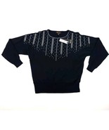 Truth By Republic Viscose Blend Womens Medium Sweater Black With Jewels New - £31.18 GBP