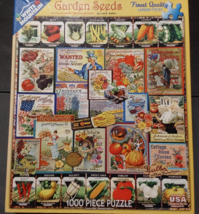 Garden Seeds White Mountain 1000pc Jigsaw Puzzle Larger Piece 2015 Lois ... - $32.39