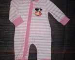 NEW Baby Girls Farm Cow Pink Romper Pajamas Sleeper 0-3 Months - $12.99