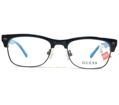 Guess GU9174 090 Kids Eyeglasses Frames Black Blue Square Half Rim 47-17-130 - £54.97 GBP