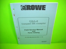 Rowe Original CBA-4 Compact Bill Acceptor Jukebox Phonograph Service Manual - $28.80