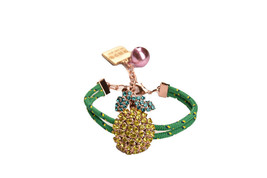 LISA C BIJOUX Womens Bracelet Pineapple Swarovski Crystal Multicolor One Size - £53.71 GBP