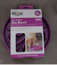 Outward Hound Purple Dog Pet Fun Feeder Slo Bowl Vet Recommended  Large 11&quot; - £9.78 GBP