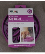 Outward Hound Purple Dog Pet Fun Feeder Slo Bowl Vet Recommended  Large 11&quot; - £9.82 GBP