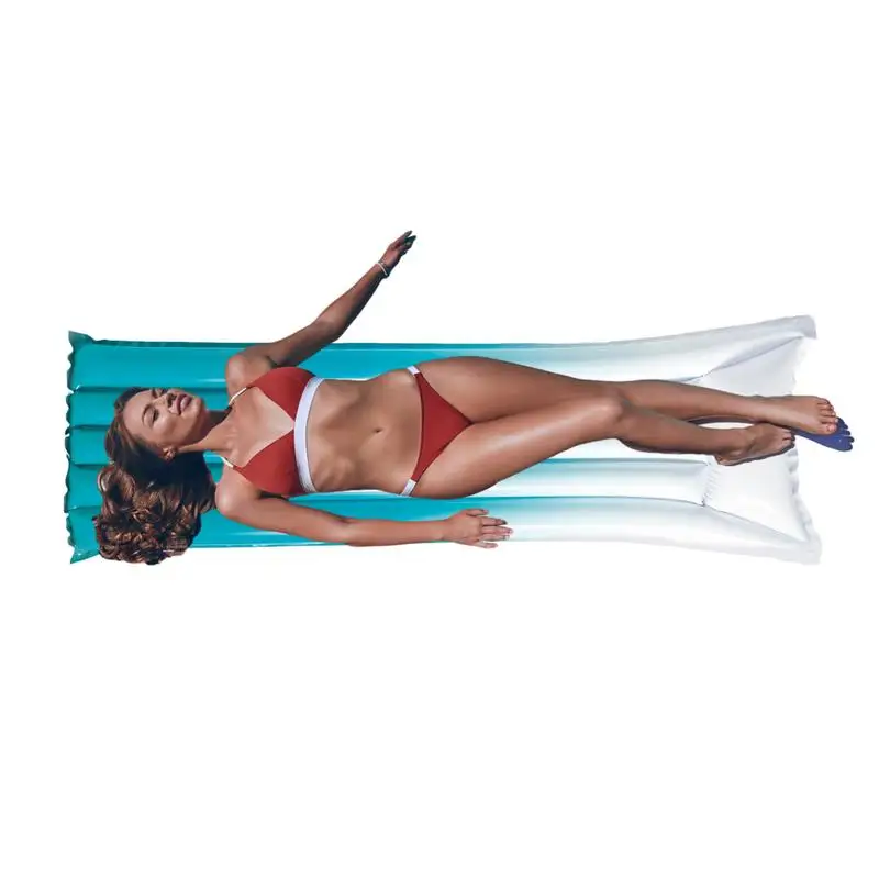 Summer Inflatable Foldable Floating Row Gradient Swimming Pool Water Hammock Air - £18.80 GBP